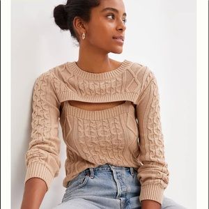 Anthropologie Cable Knit Sweater